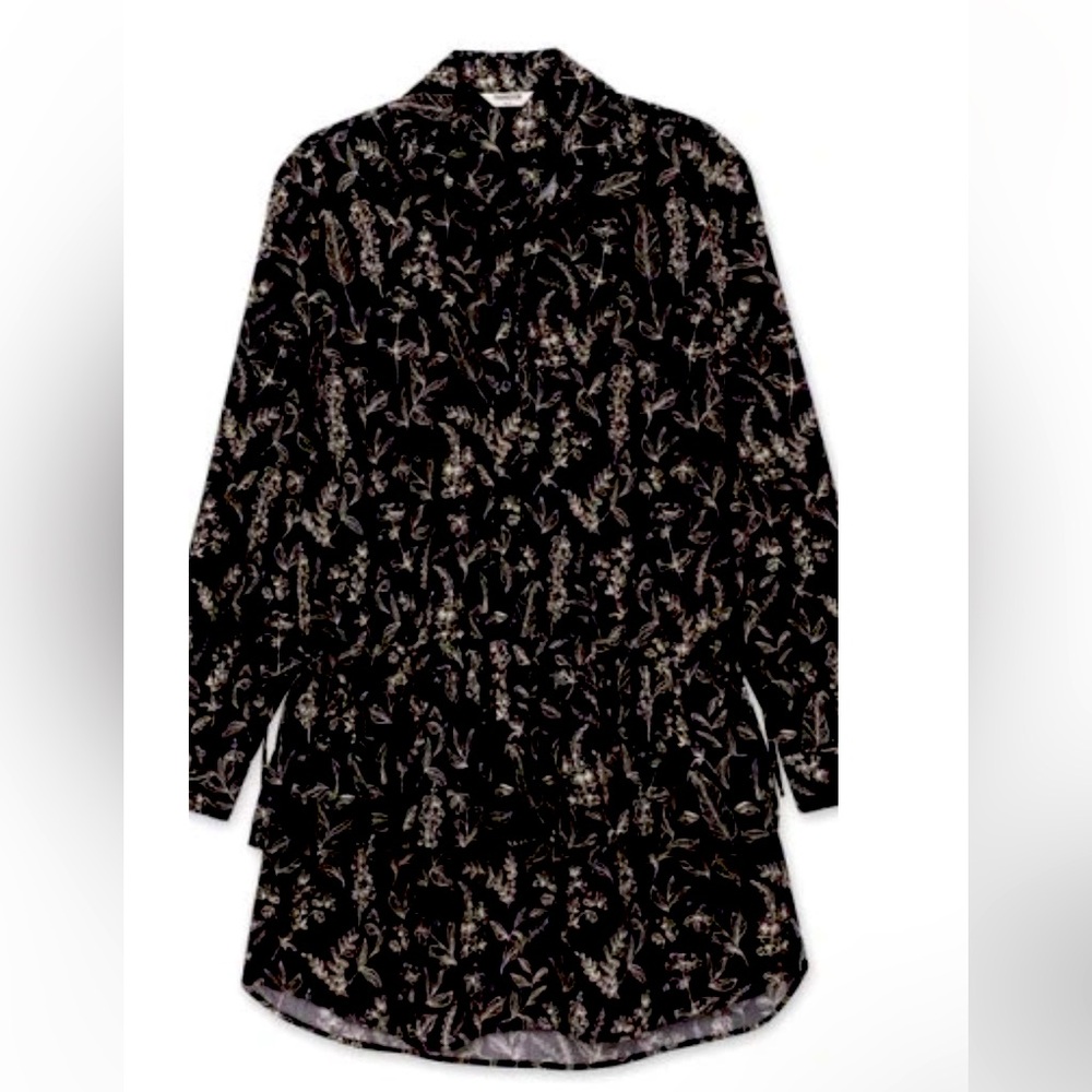 THAKOON NWT 
Botanical Print Long Sleeve Cotton & Silk Shirtdress size 6